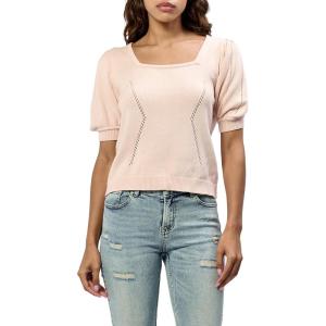 imageDEAR JOHN Eline Womens Top Square Neck Puff SleeveSepia Rose