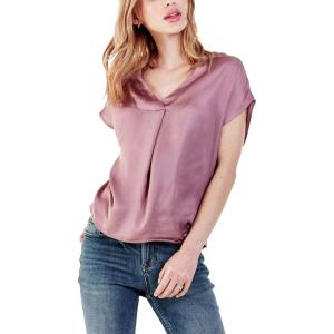 imageDEAR JOHN Kristen VNeck Top Short Sleeve Womens Blouse ShirtFawn