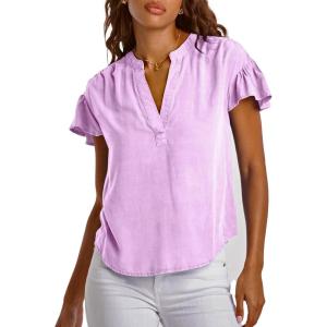 imageDEAR JOHN Womens Blake Flutter Sleeve TopFondant Pink