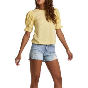 imageDEAR JOHN Womens Dani Puff Sleeve TopBanana Yellow