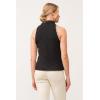 imageDEAR JOHN Alva Mockneck Jeweled Armhole Halter Womens SweaterBlack