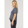 imageDEAR JOHN Leyla Top Lightweight Short Sleeve Sweater Crew Neck Knit Tee Slim Fit Polished Everyday Knitwear Wardrobe Essential  Vintage Indigo  XLarge