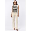 imageDEAR JOHN Nami Crewneck Sleeveless Novelty Womens TopBlackCreme
