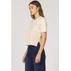 imageDEAR JOHN Sabine Top Crew Neck Short Sleeve Sweater Knit Classic FitNatural