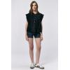 imageDEAR JOHN Shaya Womens Top Classic Relaxed Button Front SleevelessBlack