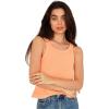 imageDEAR JOHN Tamia Cropped Racer Back Sleeveless Crew Neck Womens Tank Top Fitted KnitApricot Crush