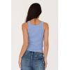 imageDEAR JOHN Tamia Cropped Racer Back Sleeveless Crew Neck Womens Tank Top Fitted KnitCorn Flower