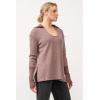 imageDEAR JOHN Tanya VNeck Oversized Long Sleeve Womens TopMarron