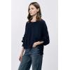 imageDEAR JOHN Trenton Womens Sweater Oversized Crew Neck Long SleeveBlack Iris