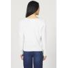 imageDEAR JOHN Vanya Long Sleeve Tee Slub VNeck Relaxed Fit Cotton Top with Raw Edge DetailWhite