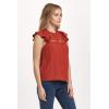 imageDEAR JOHN Womens Annalise Petal Sleeve TopCrimson