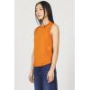 imageDEAR JOHN Zo Tee Slub Round Neck Sleeveless Relaxed Fit Cotton Top with Back Seam Detail  Pumpkin Spice  Medium