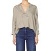 imageDEAR JOHN Adelle Top Long Sleeve Popover VNeck Relaxed Fit  Vetiver  Medium