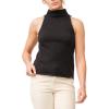 imageDEAR JOHN Alva Mockneck Jeweled Armhole Halter Womens SweaterBlack