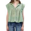 imageDEAR JOHN Shaya Womens Top Classic Relaxed Button Front SleevelessIceberg Green