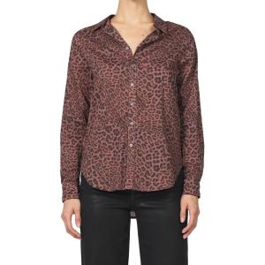 imageDEAR JOHN Lolita Womens Shirt Poplin ButtonUp Long SleeveCappuccino Leopard