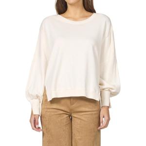 imageDEAR JOHN Trenton Womens Sweater Oversized Crew Neck Long SleeveWhitecap Gray