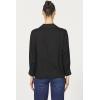 imageDEAR JOHN Adelle Top Long Sleeve Popover VNeck Relaxed Fit  Black  Medium