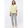 imageDEAR JOHN Gaia Poplin Classic Collared Buttonup Long Sleeve Womens ShirtPale Lime Yellow