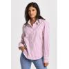 imageDEAR JOHN Gaia Poplin Classic Collared Buttonup Long Sleeve Womens ShirtPink Cocktail