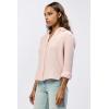 imageDEAR JOHN Gaia Poplin Classic Collared Buttonup Long Sleeve Womens ShirtSepia Rose