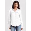 imageDEAR JOHN Gaia Poplin Classic Collared Buttonup Long Sleeve Womens ShirtWhite