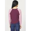 imageDEAR JOHN Kira Top Womens Relaxed Fit Long Sleeve Raglan Crew Neck Cotton BlouseFig Lilas