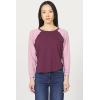 imageDEAR JOHN Kira Top Womens Relaxed Fit Long Sleeve Raglan Crew Neck Cotton BlouseFig Lilas