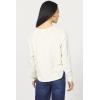 imageDEAR JOHN Kira Top Womens Relaxed Fit Long Sleeve Raglan Crew Neck Cotton BlouseWhitecap Gray