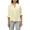 imageDEAR JOHN Gaia Poplin Classic Collared Buttonup Long Sleeve Womens ShirtPale Lime Yellow