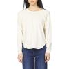 imageDEAR JOHN Kira Top Womens Relaxed Fit Long Sleeve Raglan Crew Neck Cotton BlouseWhitecap Gray