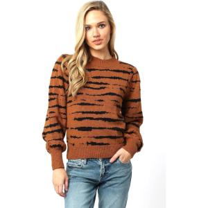 imageDEAR JOHN Jasmine Womens Sweater Pullover Crewneck Long SleeveTiger