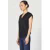 imageDEAR JOHN Kristen VNeck Top Short Sleeve Womens Blouse ShirtBlack