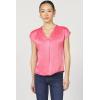 imageDEAR JOHN Kristen VNeck Top Short Sleeve Womens Blouse ShirtPink Lemonade