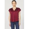 imageDEAR JOHN Kristen VNeck Top Short Sleeve Womens Blouse ShirtTibetan Red