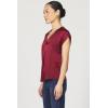 imageDEAR JOHN Kristen VNeck Top Short Sleeve Womens Blouse ShirtTibetan Red