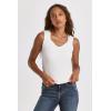 imageDEAR JOHN Womens Neomi Decollete Neck TankIvory Rib