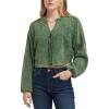 imageDEAR JOHN Amari Womens Top Oversized Relaxed Fit VNeck Long SleeveDark Moss