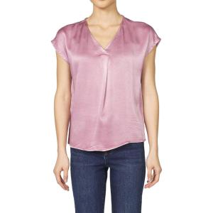 imageDEAR JOHN Kristen VNeck Top Short Sleeve Womens Blouse ShirtLilas
