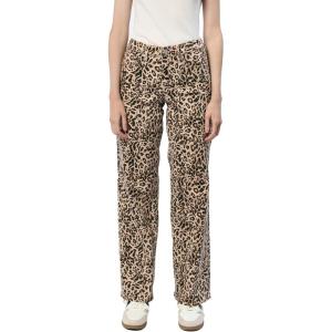 imageDEAR JOHN Taylor Straight Leg Jean Womens High Rise Clean Hem DenimLeopard Safari