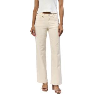 imageDEAR JOHN Taylor Straight Leg Jean Womens High Rise Clean Hem DenimWheat