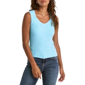 imageDEAR JOHN Womens Neomi Decollete Neck TankArtic Sea Rib
