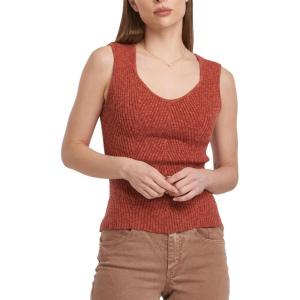 imageDEAR JOHN Womens Neomi Decollete Neck TankIntense Rust Rib