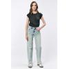 imageDEAR JOHN Taylor Straight Leg Jeans Womens High Rise Clean Hem DenimWaves