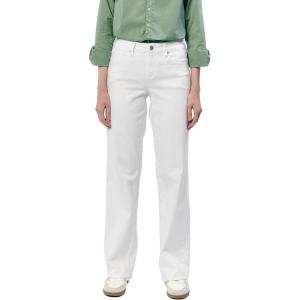 imageDEAR JOHN Taylor Straight Leg Jeans Womens High Rise Clean Hem DenimWhite