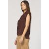imageDEAR JOHN Briana Top Womens Sleeveless Wide Neck Relaxed Fit Lightweight Sweater Tank Versatile KnitwearCappuccino