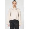 imageDEAR JOHN Evangeline Sweater Womens Cowl Neck Long Sleeve Knit Pullover TopOatmeal