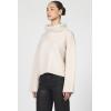 imageDEAR JOHN Evangeline Sweater Womens Cowl Neck Long Sleeve Knit Pullover TopOatmeal