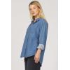 imageDEAR JOHN Galina Shirt Womens Long Sleeve ButtonUp Embroidered Blouse Relaxed Fit Versatile Layering TopOsalina