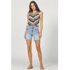 imageDEAR JOHN Madeira Novelty Womens Top  Size Large  Black Iris Stripe